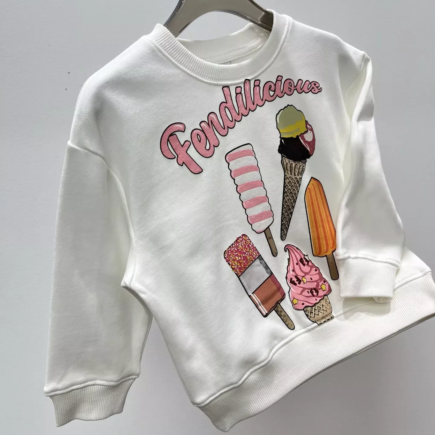 펜디 아이스크림 프린트 아동용 맨투맨 티셔츠 상세 이미지 3