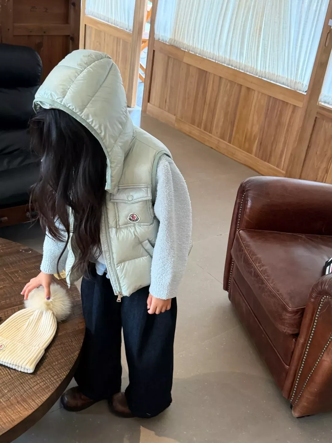 몽클레어 후드 탈부착 아동용 패딩 조끼 상세 이미지 10