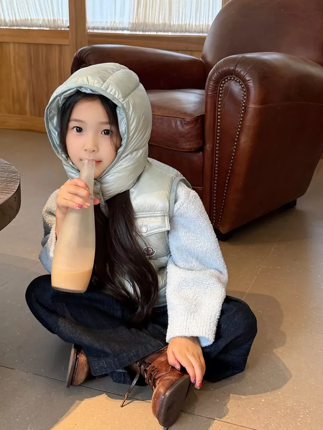 몽클레어 후드 탈부착 아동용 패딩 조끼 상세 이미지 11