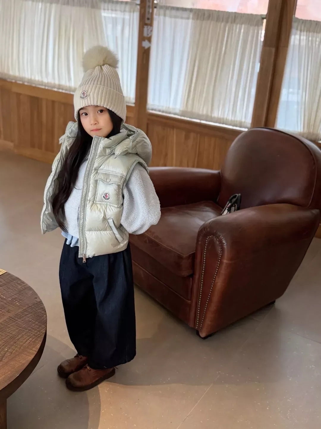 몽클레어 후드 탈부착 아동용 패딩 조끼 상세 이미지 14