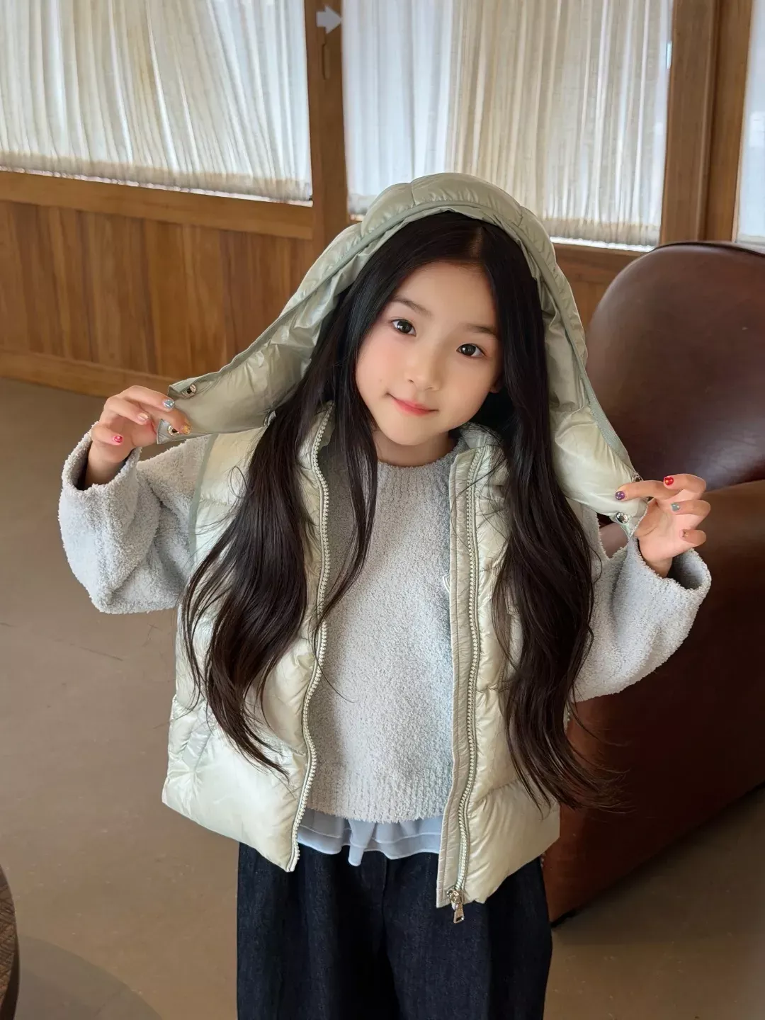 몽클레어 후드 탈부착 아동용 패딩 조끼 상세 이미지 18