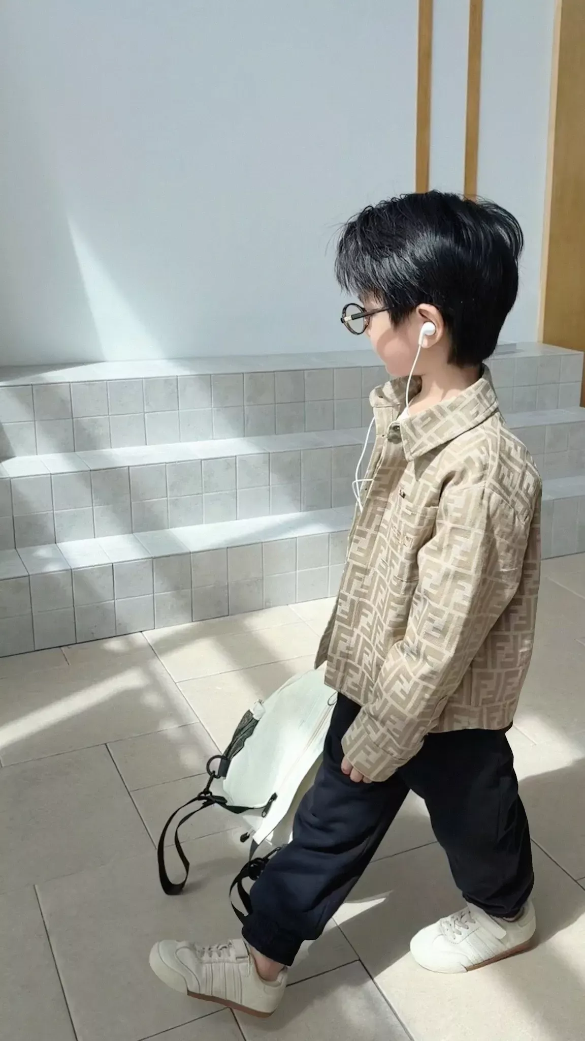 펜디 더블 F 자카드 아동용 긴소매 셔츠 상세 이미지 14
