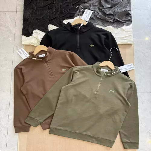 라코스테 반집업 스탠드 칼라 남녀공용 맨투맨 티셔츠