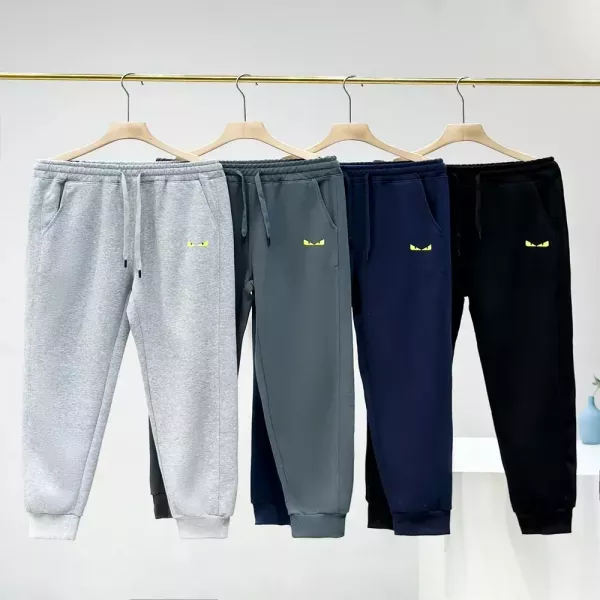 펜디 캣아이 프린트 기모 남녀공용 트레이닝 팬츠