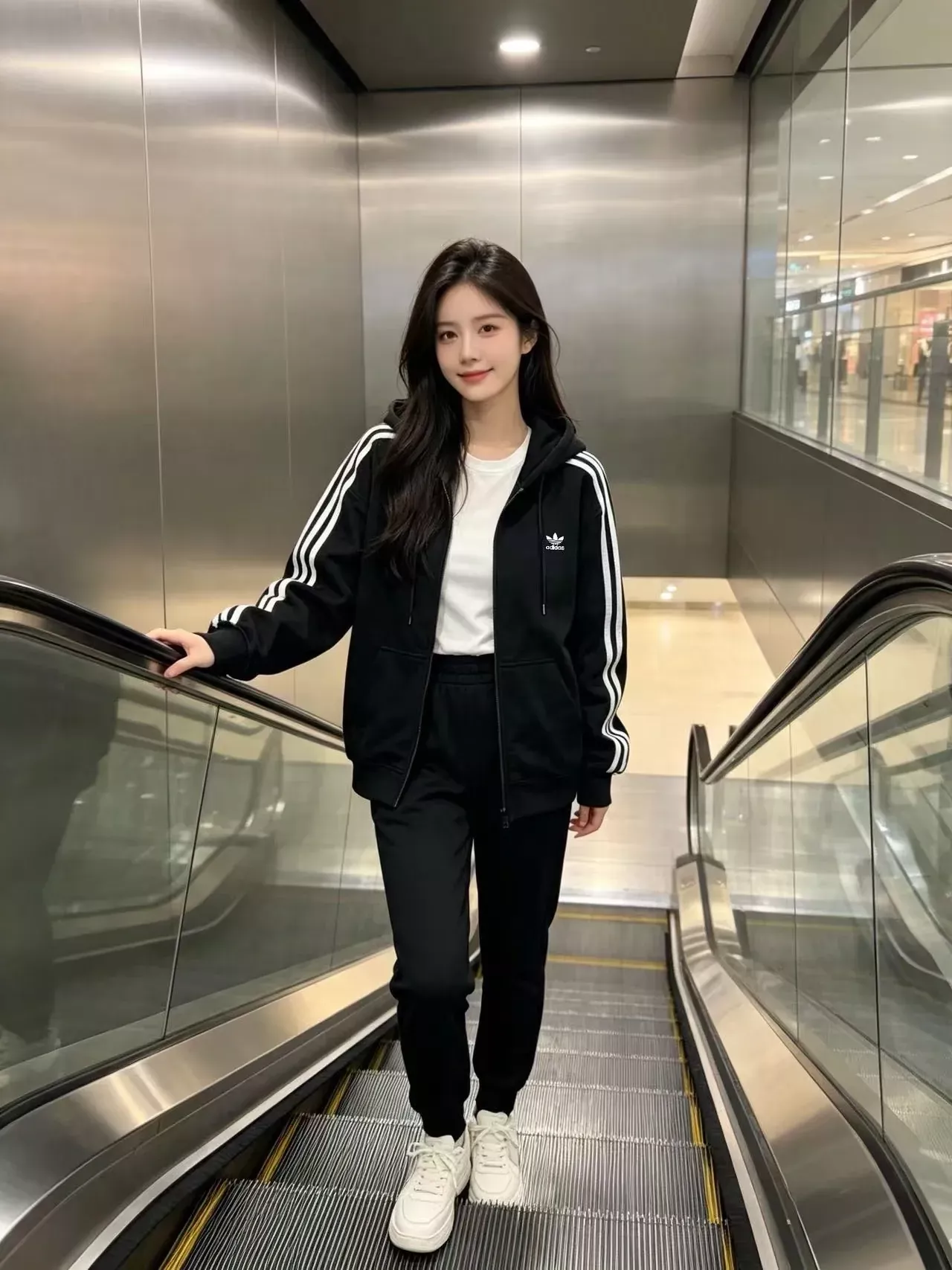 아디다스 자수 로고 헤비 코튼 남녀공용 후드 재킷 상세 이미지 14