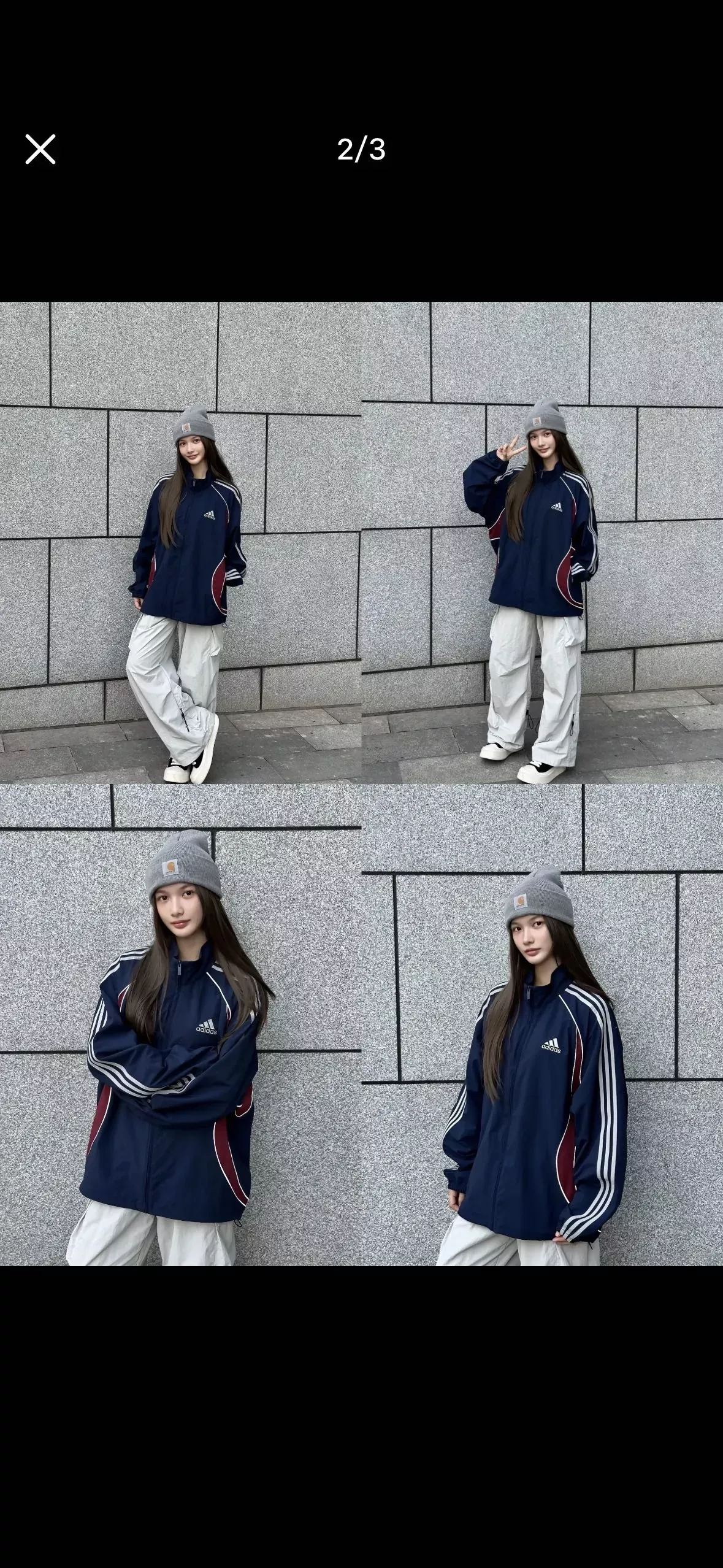 아디다스 복고 배색 스탠드칼라 남녀공용 집업 재킷 상세 이미지 27