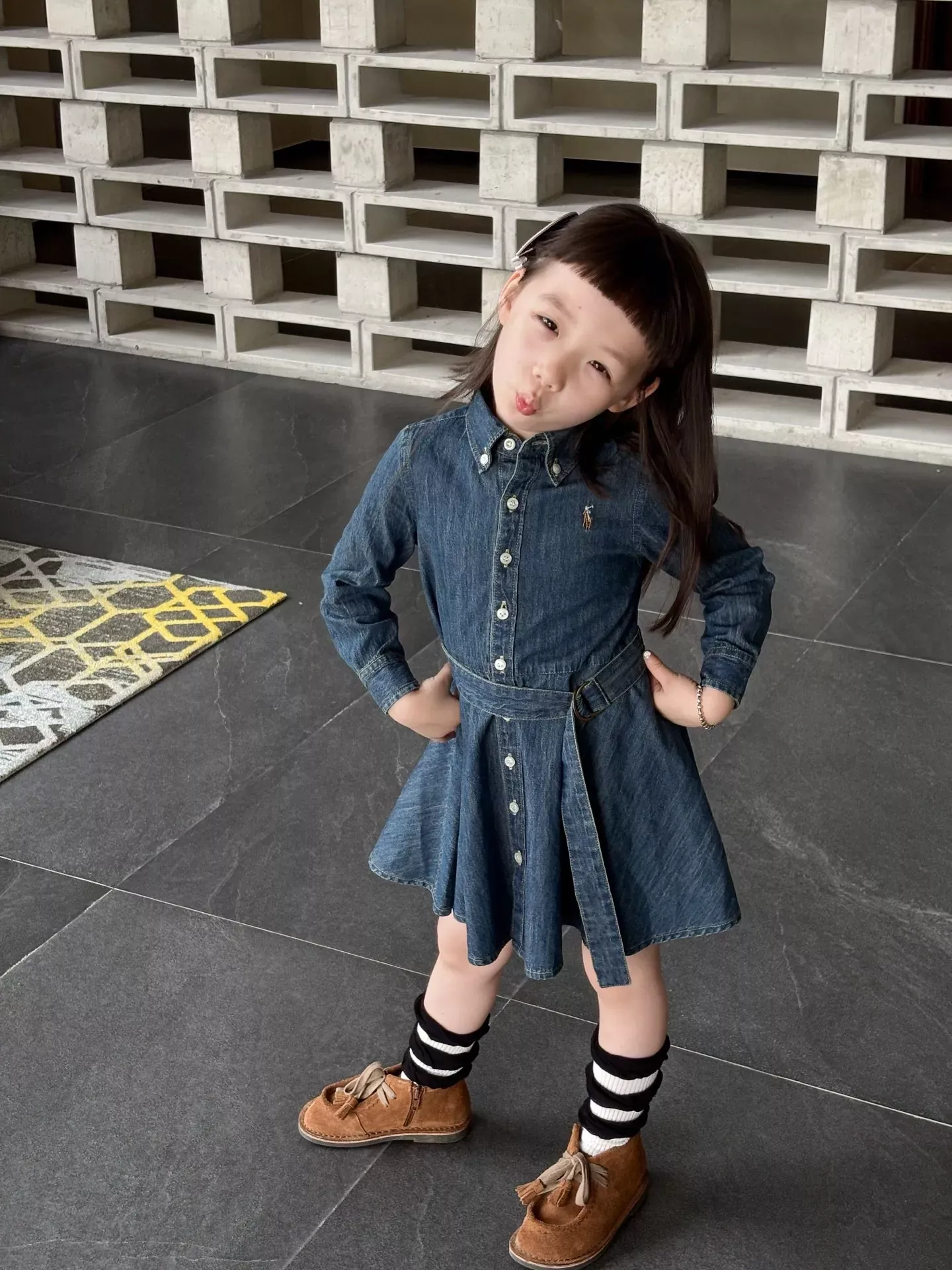 랄프로렌 워싱 데님 셔츠형 아동용 원피스 상세 이미지 29