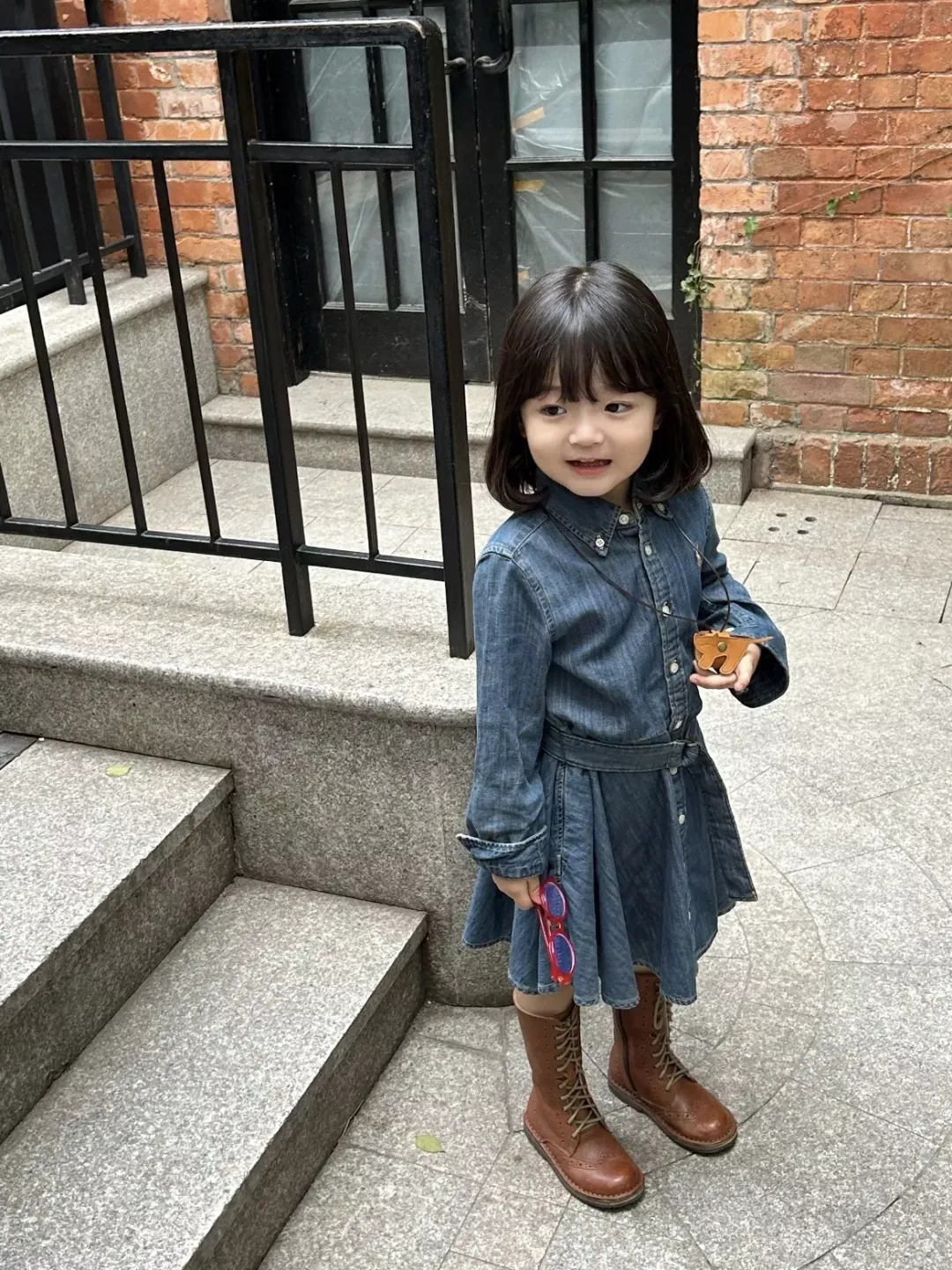 랄프로렌 워싱 데님 셔츠형 아동용 원피스 상세 이미지 8
