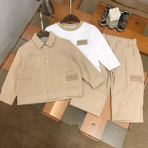 디올 긴소매 티셔츠 데님 아동용 쓰리피스
