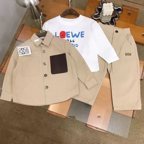 로에베 가죽 포켓 데님 아동용 쓰리피스