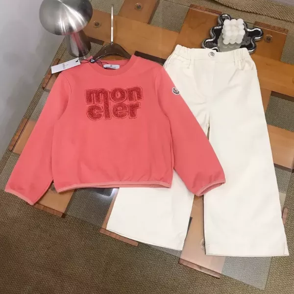 몽클레어 자수 맨투맨 아동용 상하의 세트