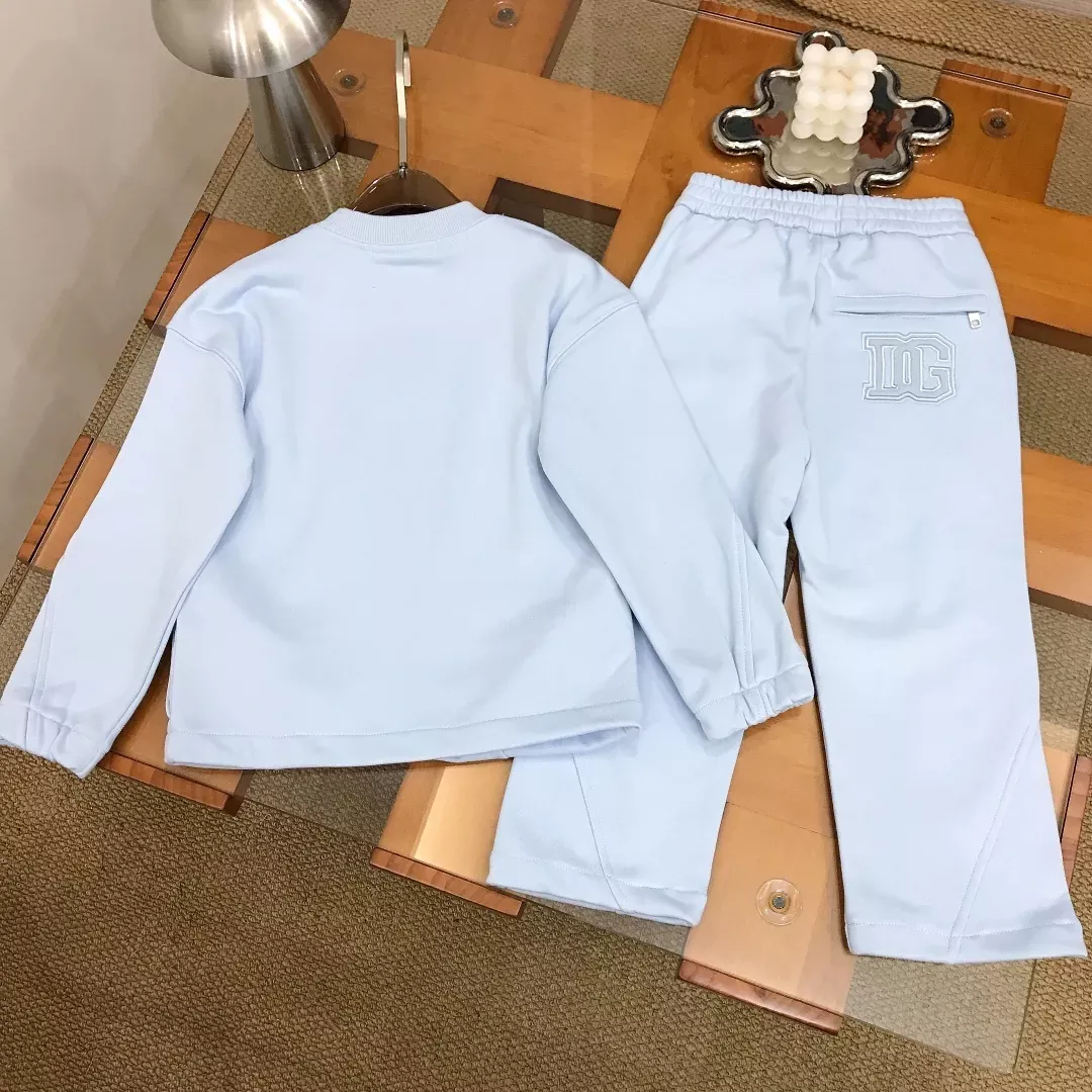 돌체앤가바나 자수 로고 맨투맨 아동용 상하의 세트 상세 이미지 8