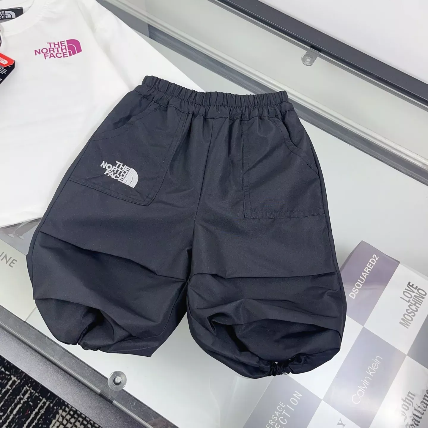 노스페이스 백 프린트 반소매 유아동용 상하의 세트 상세 이미지 8