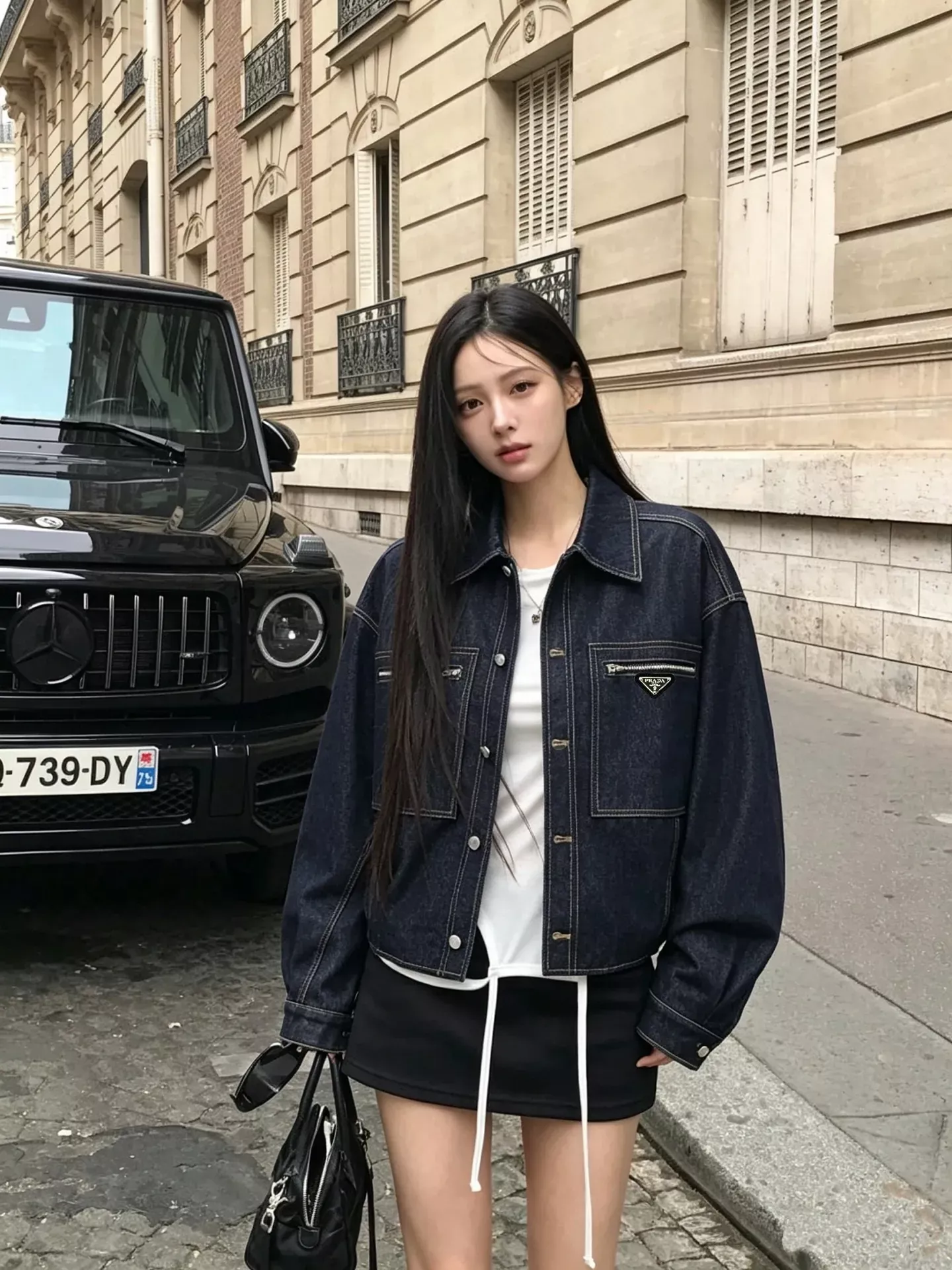 프라다 빈티지 데님 루즈핏 남녀공용 데님 재킷 상세 이미지 10