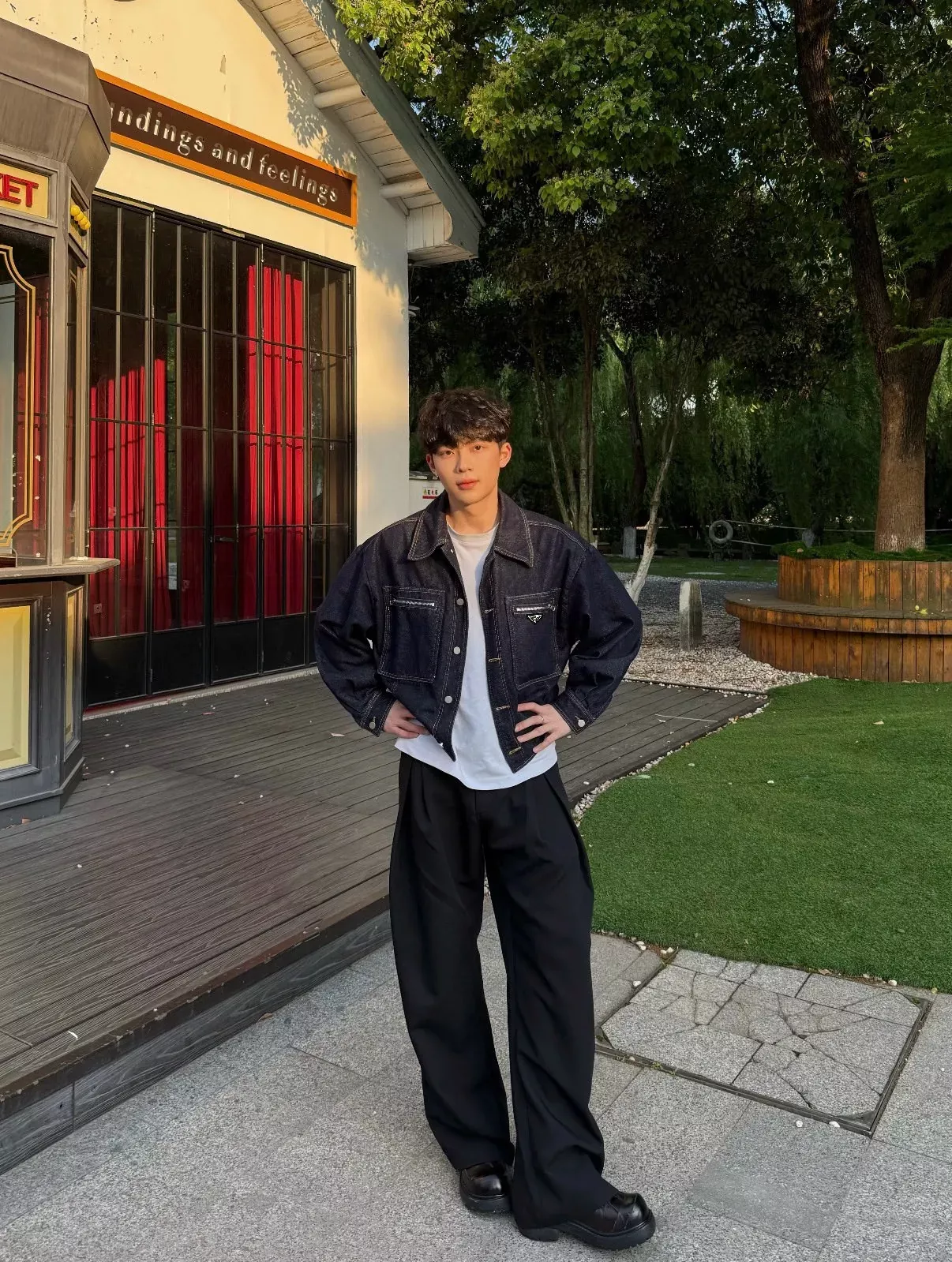 프라다 빈티지 데님 루즈핏 남녀공용 데님 재킷 상세 이미지 13