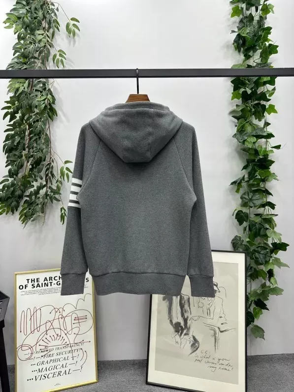 톰브라운 와플 조직 집업 남녀공용 후드 재킷 상세 이미지 3