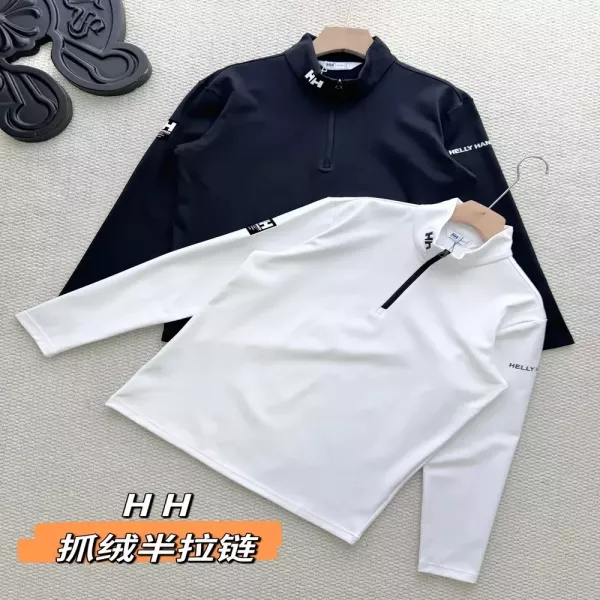 헬리한센 반집업 기모 플리스 남녀공용 긴소매 티셔츠