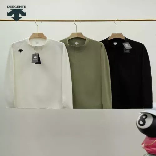 데상트 반집업 기능성 남녀공용 긴소매 티셔츠