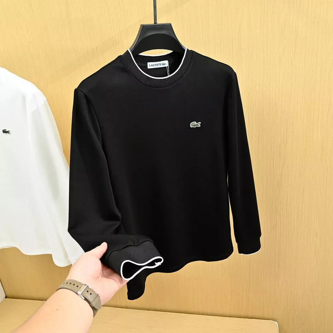라코스테 순면 라운드넥 남녀공용 긴소매 티셔츠 상세 이미지 5
