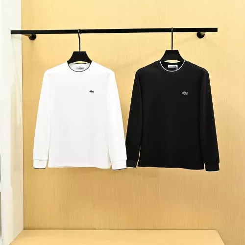 라코스테 순면 라운드넥 남녀공용 긴소매 티셔츠