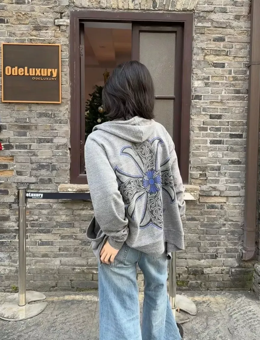 크롬하츠 빈티지 프린트 후드 남녀공용 후드 재킷 상세 이미지 15
