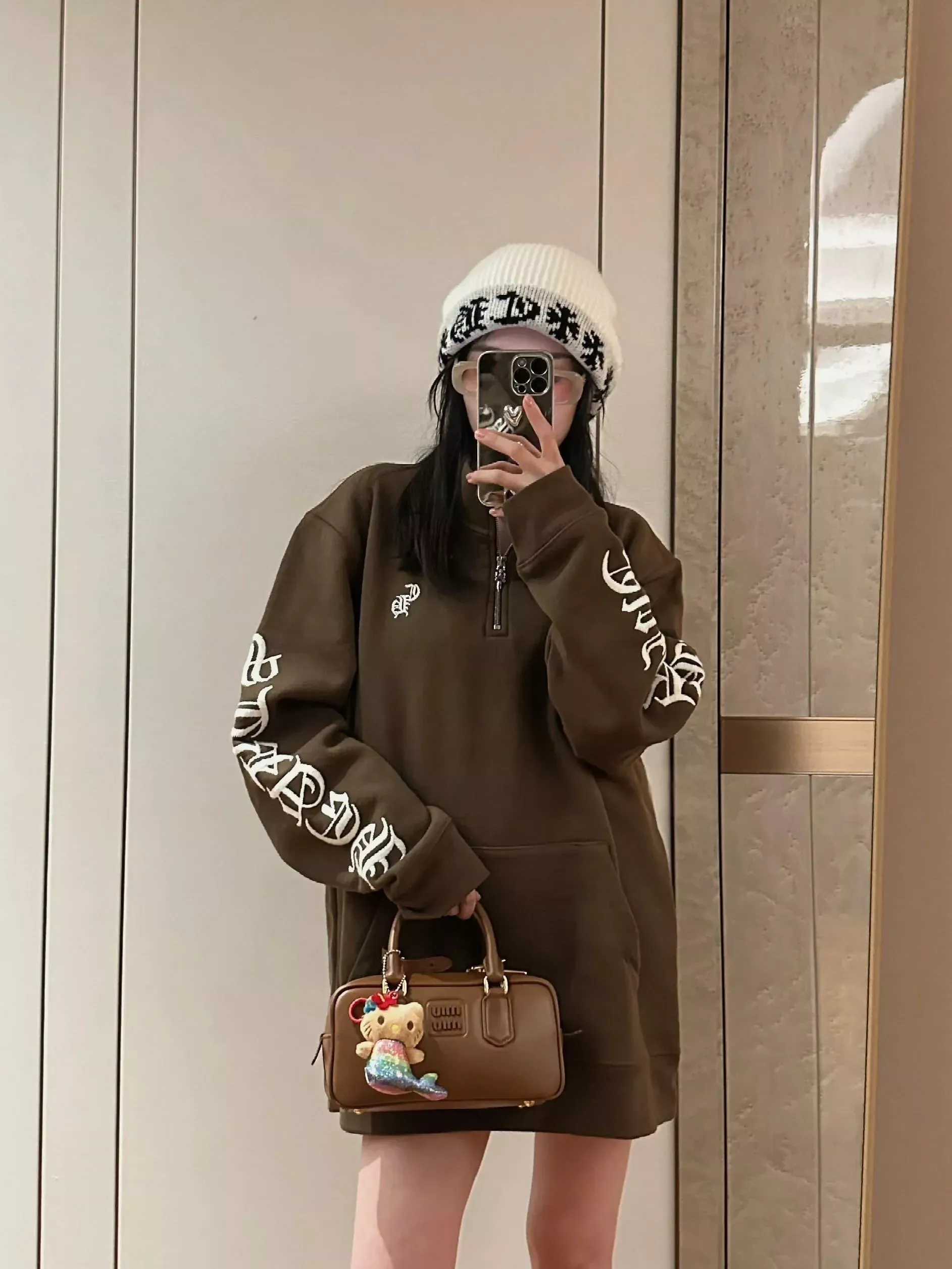 크롬하츠 자수 반집업 남녀공용 맨투맨 티셔츠 상세 이미지 21