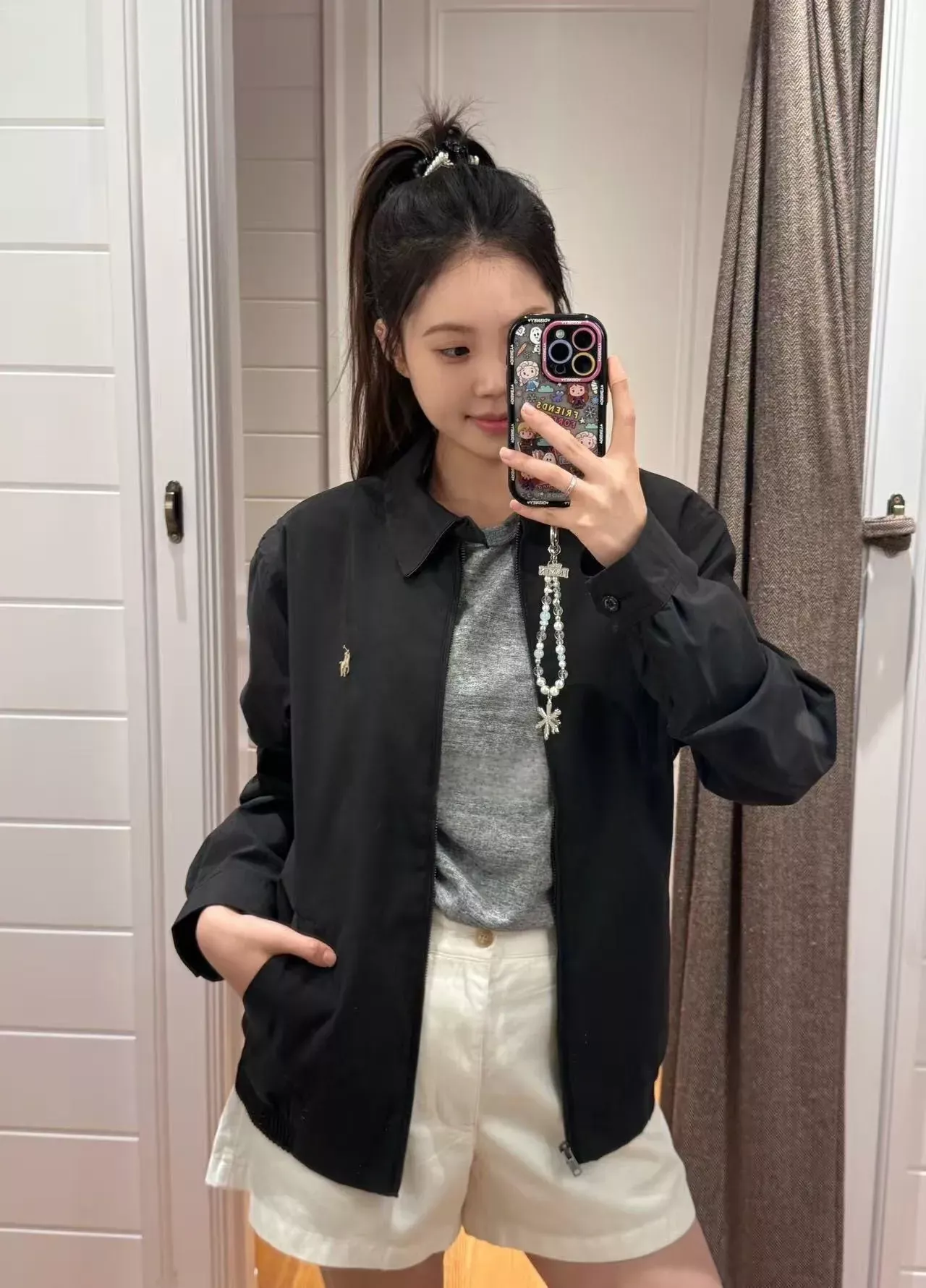 랄프로렌 자수 코튼 해링턴 남녀공용 집업 재킷 상세 이미지 11
