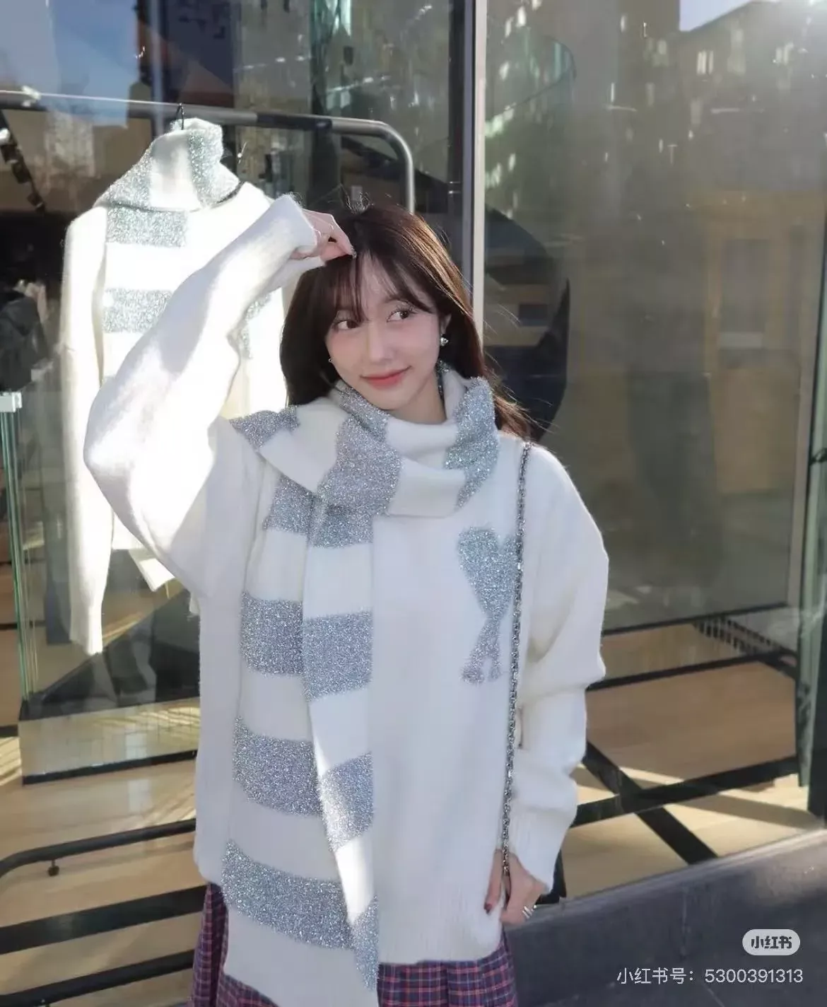 아미 하트 로고 오버핏 남녀공용 긴소매 가디건 상세 이미지 29