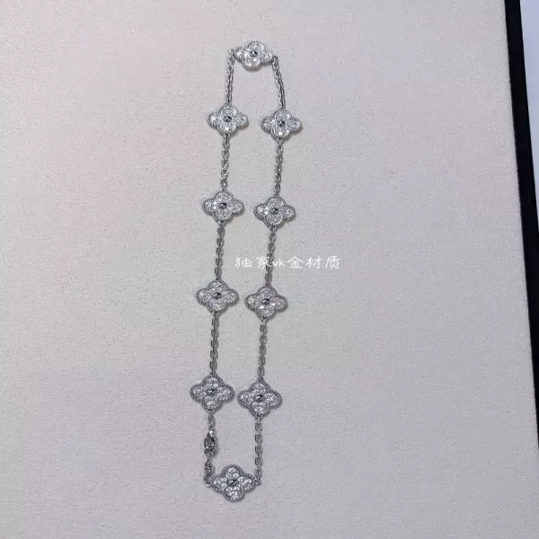 반클리프아펠 풀파베 십화 화이트골드 목걸이