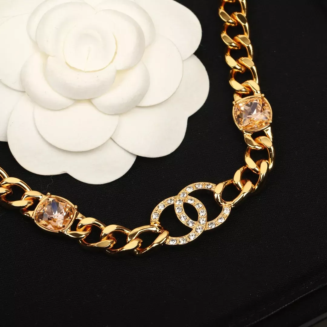 샤넬 큐빅 체인 목걸이 상세 이미지 3