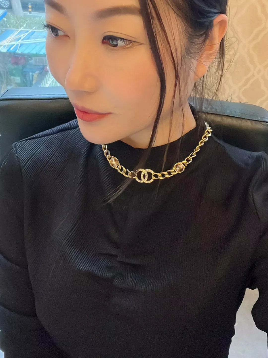 샤넬 큐빅 체인 목걸이 상세 이미지 9