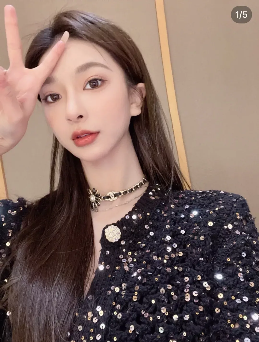 샤넬 데이지 더블 C 램스킨 초커 상세 이미지 16