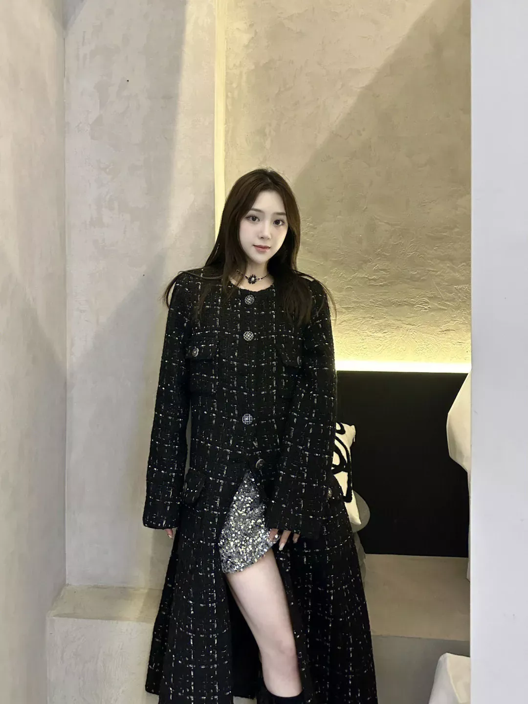 샤넬 데이지 더블 C 램스킨 초커 상세 이미지 29