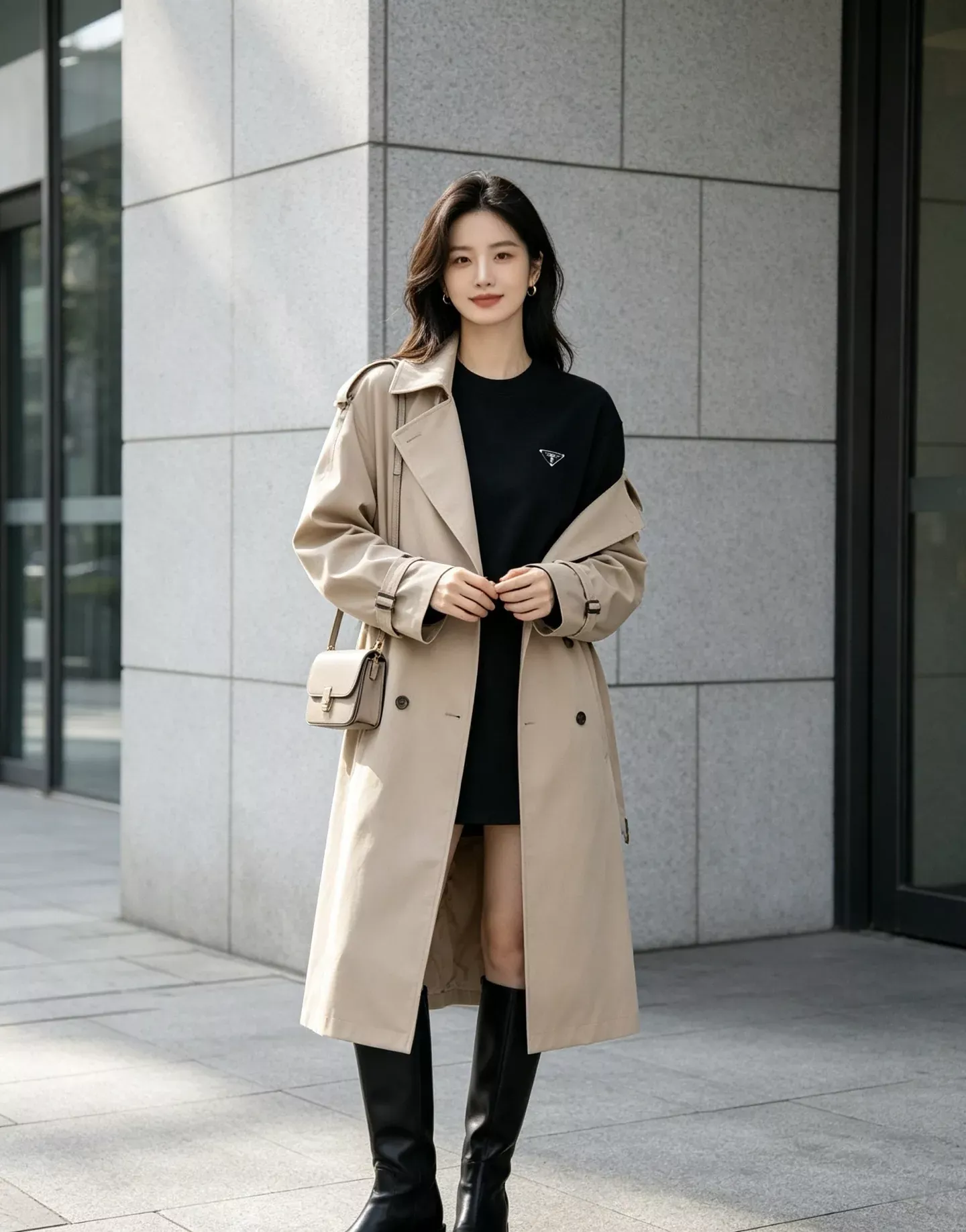 프라다 삼각 로고 긴소매 남녀공용 긴소매 티셔츠 상세 이미지 16