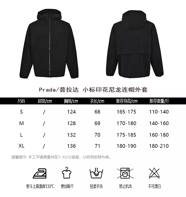 프라다 로고 프린트 나일론 남녀공용 후드 재킷 상세 이미지 12