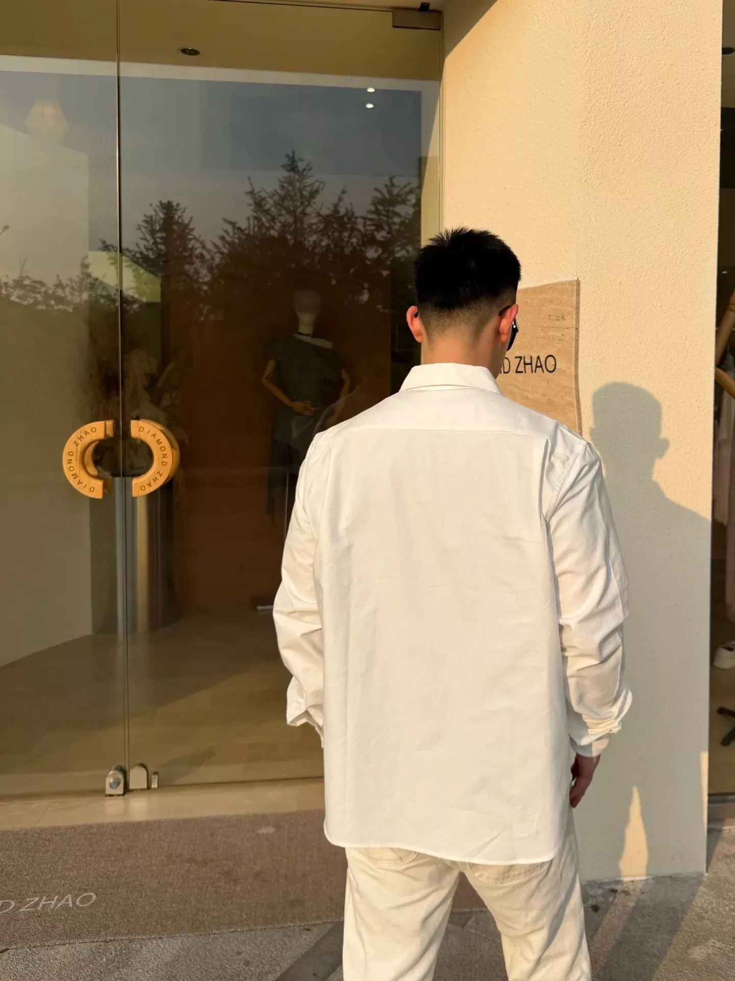 프라다 로고 자수 옥스퍼드 남녀공용 긴소매 셔츠 상세 이미지 18