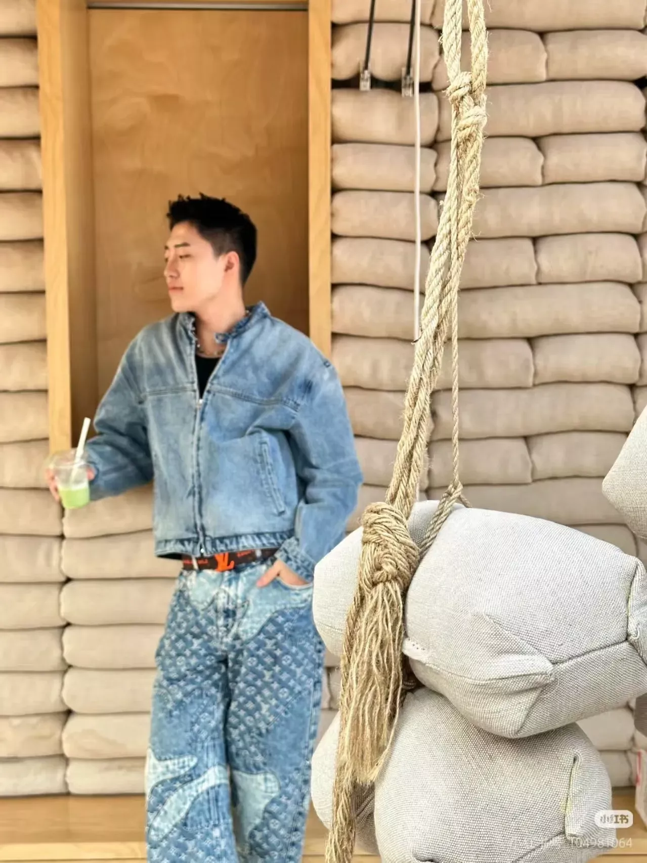루이비통 모노그램 패치워크 데님 남녀공용 데님 팬츠 상세 이미지 18