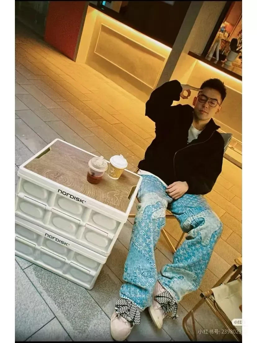 루이비통 모노그램 패치워크 데님 남녀공용 데님 팬츠 상세 이미지 24