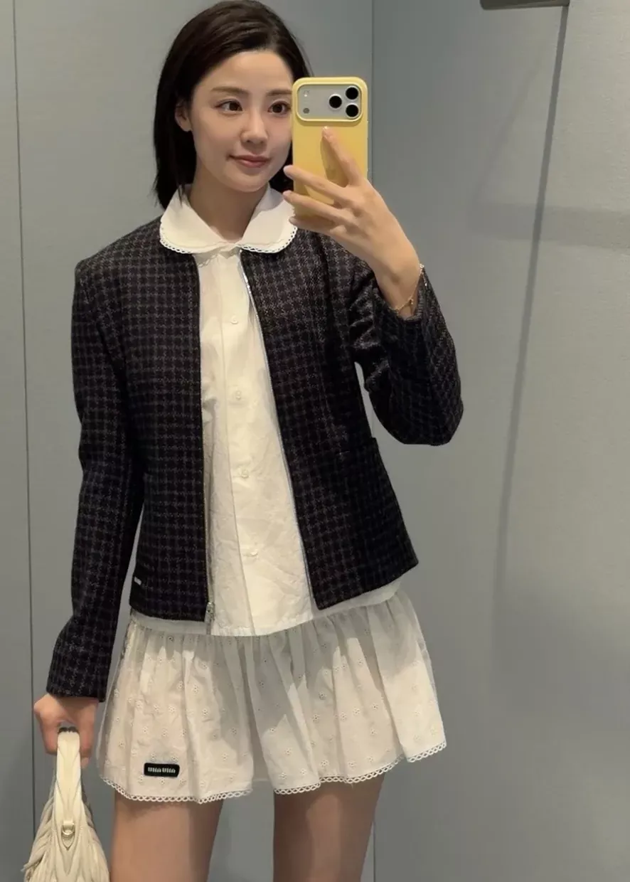 미우미우 플라워 자수 펀칭 여성용 미니 스커트 상세 이미지 71