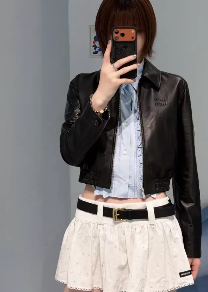미우미우 플라워 자수 펀칭 여성용 미니 스커트 상세 이미지 73
