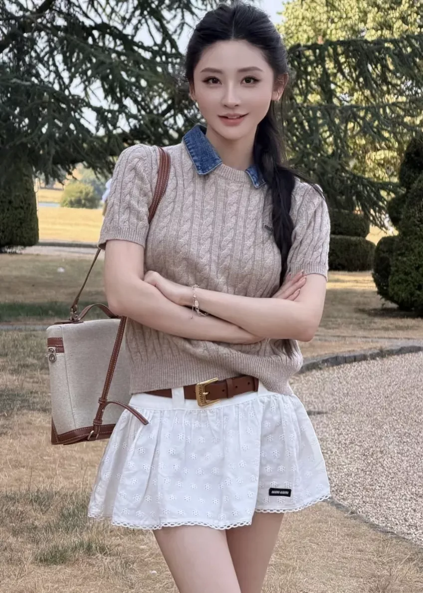 미우미우 플라워 자수 펀칭 여성용 미니 스커트 상세 이미지 94