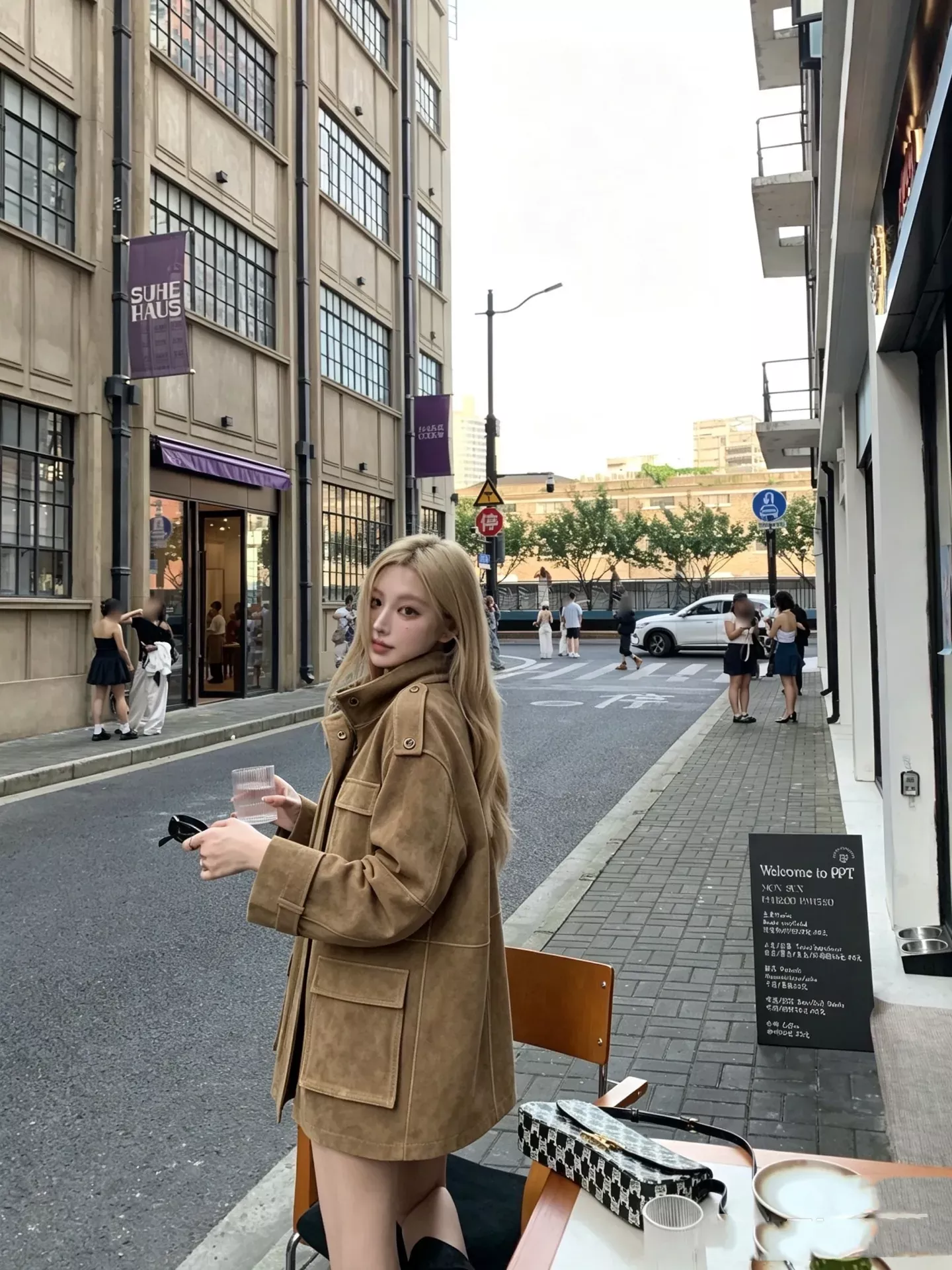 브루넬로쿠치넬리 스웨이드 포켓 여성용 가죽 재킷 상세 이미지 11