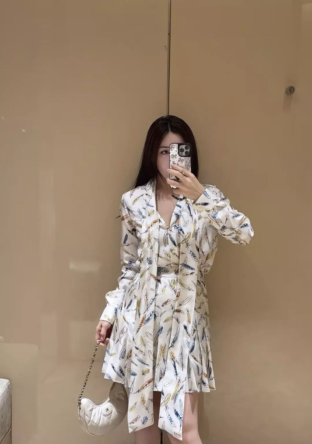 버버리 수채화 깃털 플리츠 여성용 미니 스커트 상세 이미지 15