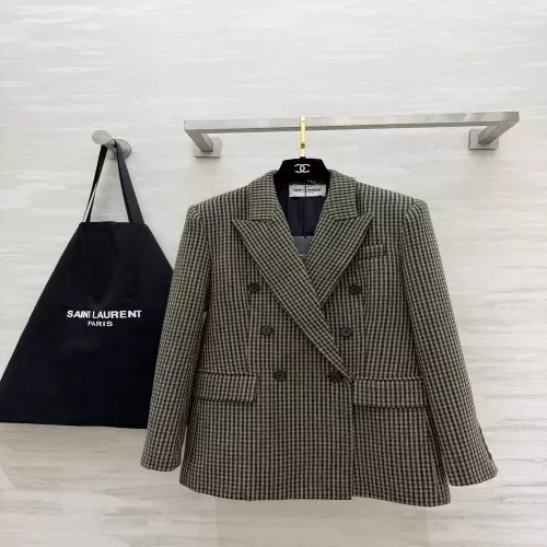 입생로랑 빈티지 하운드투스 울 여성용 정장 재킷
