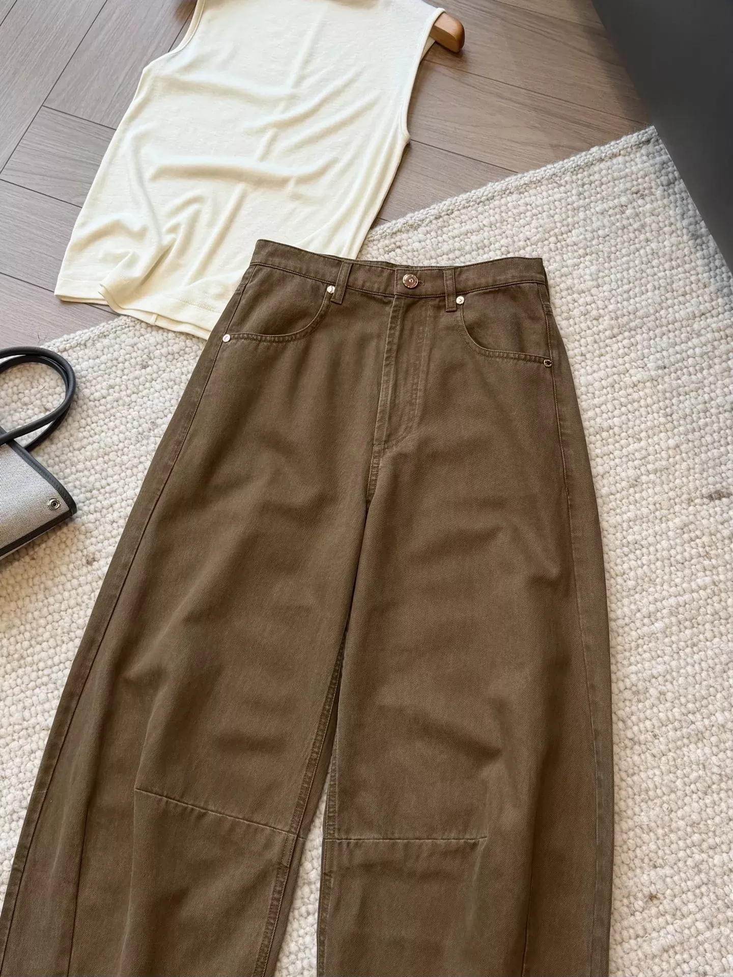 브루넬로쿠치넬리 커브드 절개 텐셀 혼방 여성용 데님 팬츠 상세 이미지 24