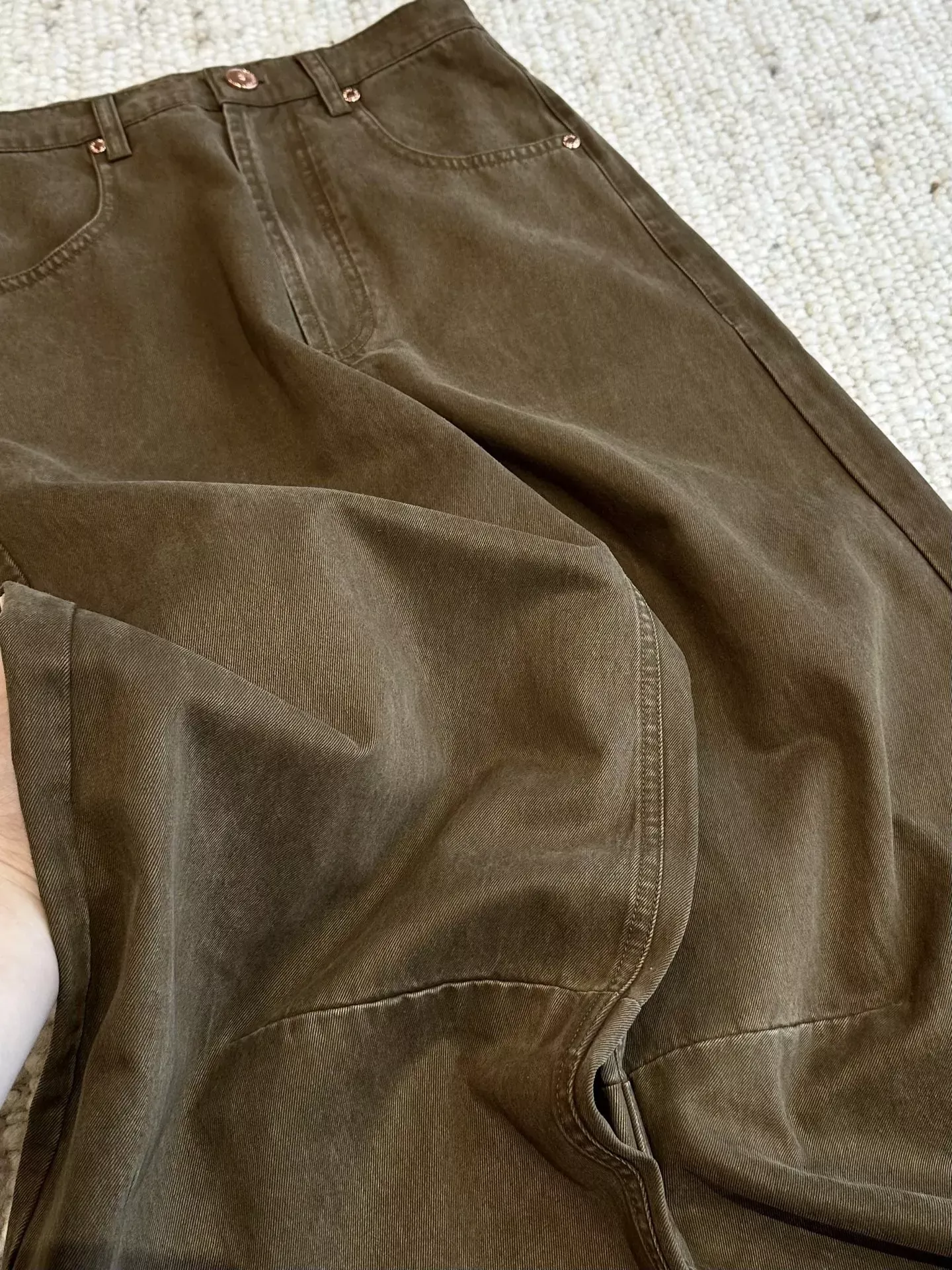 브루넬로쿠치넬리 커브드 절개 텐셀 혼방 여성용 데님 팬츠 상세 이미지 35