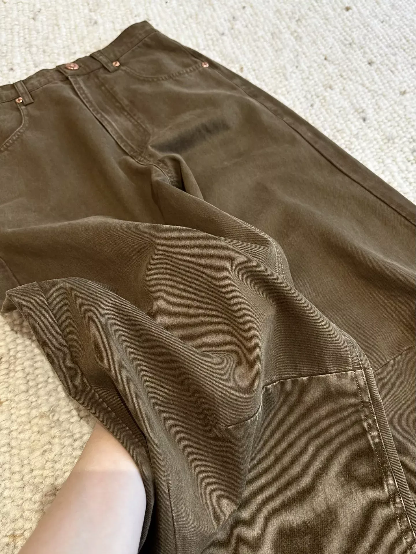 브루넬로쿠치넬리 커브드 절개 텐셀 혼방 여성용 데님 팬츠 상세 이미지 36