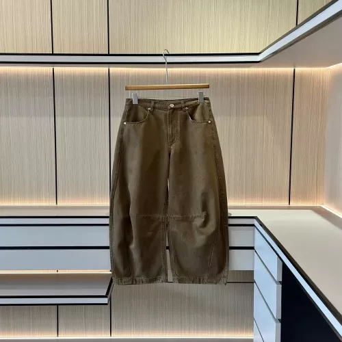 브루넬로쿠치넬리 커브드 절개 텐셀 혼방 여성용 데님 팬츠