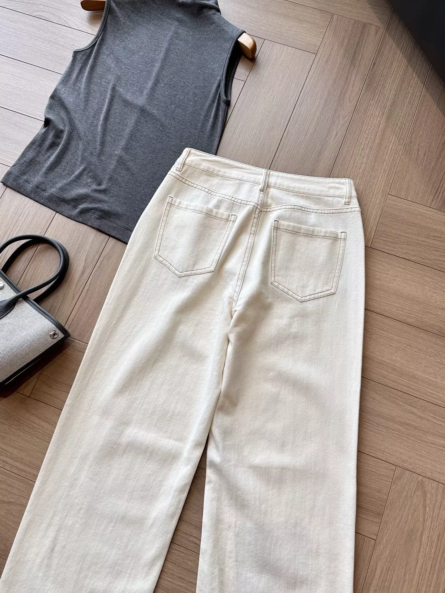 브루넬로쿠치넬리 화이트 아세테이트 여성용 데님 팬츠 상세 이미지 28