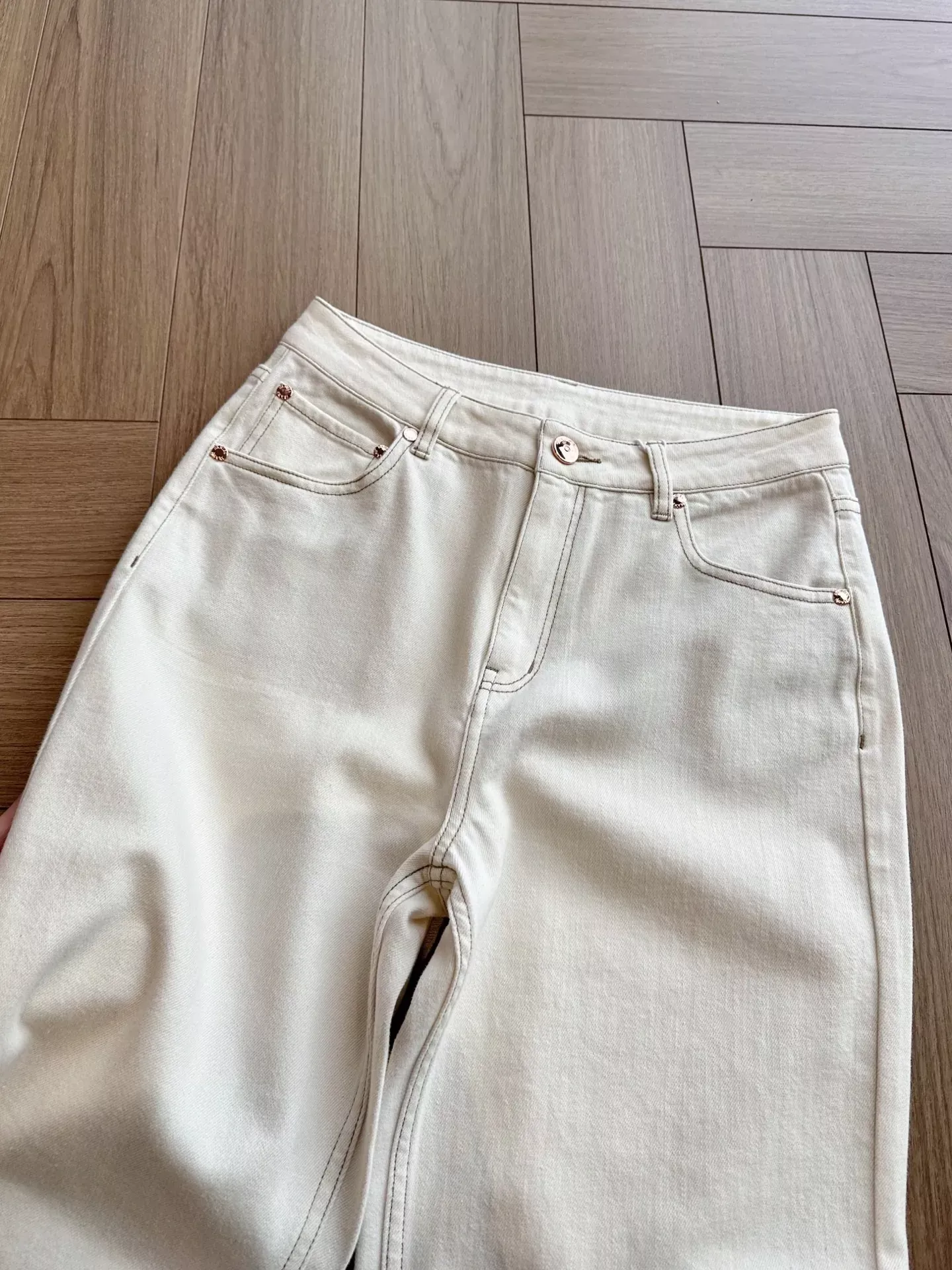 브루넬로쿠치넬리 화이트 아세테이트 여성용 데님 팬츠 상세 이미지 31